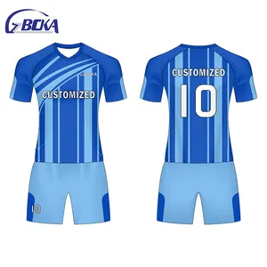 Großhandel günstige fußball jersey fußball hemd schwarz gelb sublimation fußball uniformen für teams