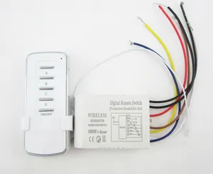 Interruptor remoto digital de cuatro canales Interruptor de luz inalámbrico RF 220V 4 vías 1000W