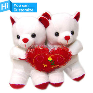 Niedlichen Kundenspezifischen Teddybär Stofftiere Plüsch Halten Großen Roten '<span class=keywords><strong>I</strong></span> Love "Herz Puppe - Product Image 4