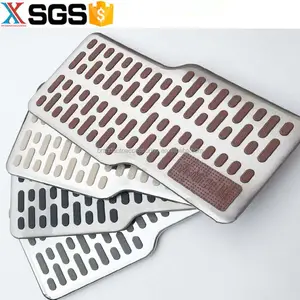 Car Interior Styling Pedals Floor Mat Heel Pad Car carpet aluminium mat