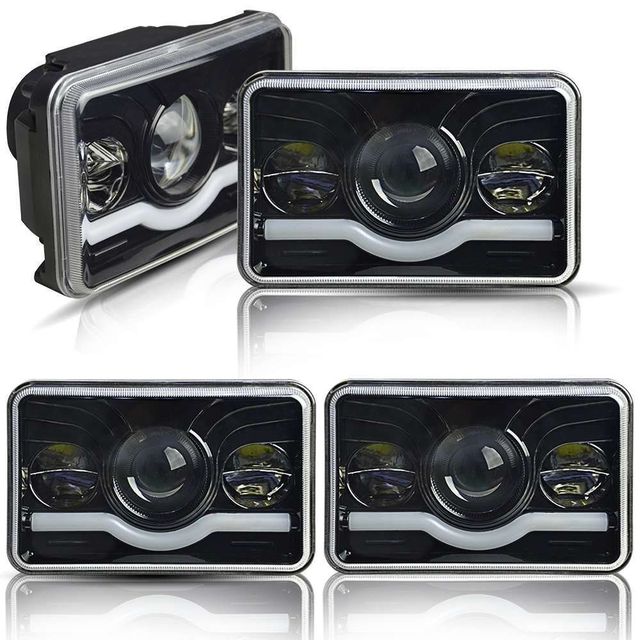 Auto Accessories square Headlight Light 60W 4x6 Inch Diecast Aluminum Led square Headlight Lamp