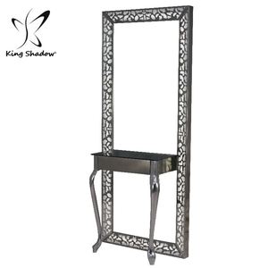 Kingshadow Furnitur <span class=keywords><strong>Salon</strong></span>, Mawar Emas, Baja Nirkarat Stasiun Cermin <span class=keywords><strong>Salon</strong></span> Tv Stasiun <span class=keywords><strong>Salon</strong></span> Penata dengan Lampu LED