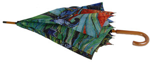 <strong>Custom</strong> Logo <strong>Pattern</strong> 23 Inch Van Gogh Straight <strong>Umbrella</strong> to Paint - Product Image 2