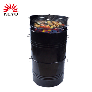 Grill à <span class=keywords><strong>charbon</strong></span> <span class=keywords><strong>de</strong></span> <span class=keywords><strong>bois</strong></span> <span class=keywords><strong>de</strong></span> grande taille pour l'extérieur, 5 en 1, fumoir, barbecue, grill à fût pour l'extérieur, la cour - Product Image 5