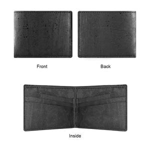 <span class=keywords><strong>Portefeuille</strong></span> en cuir Vegan pour hommes, <span class=keywords><strong>portefeuille</strong></span> pliable à double poche avant, minimaliste en <span class=keywords><strong>liège</strong></span> - Product Image 3