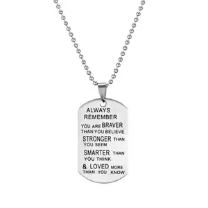 Armed forces metal id engraved dog tags for men