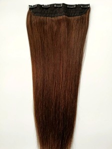 Humains extensions <span class=keywords><strong>brun</strong></span> clair double drawn fusion one piece clip dans remy extension de cheveux - Product Image 5