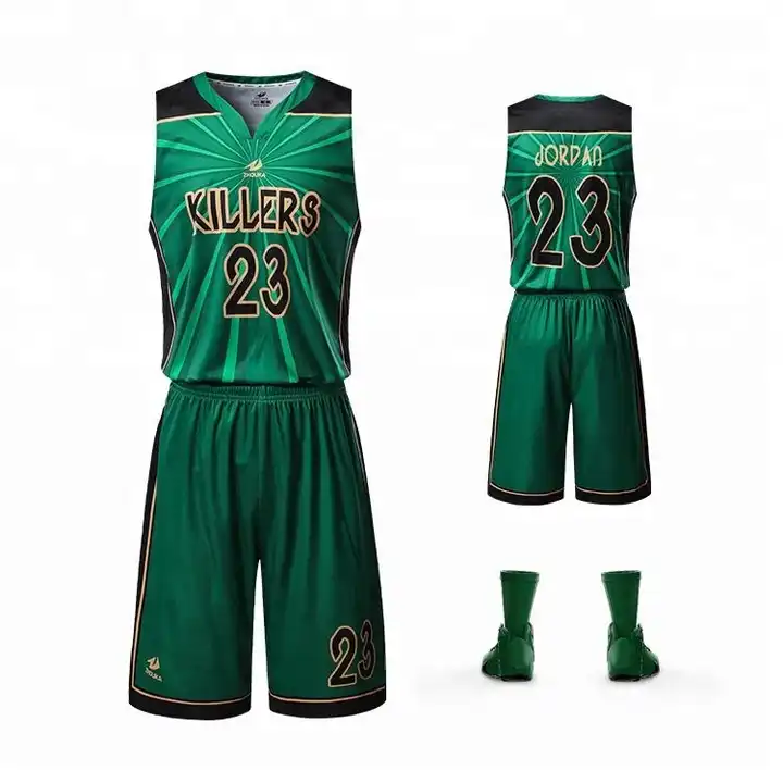 Source Custom green basketball jersey design by you own ideas full heat  transfer printing logo and team name on m.