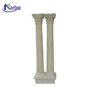 Modern Luxury Natural Square Decorative Stone Roman Column Green Marble House Pillars Designs For Sale Sample For Rome Column