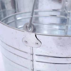 Grand seau en fer galvanisé, seau à eau, 5L-18L, baril de nettoyage - Product Image 6
