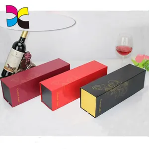 Luxury Cardboard printing wine packing box printing service with wine shape insert