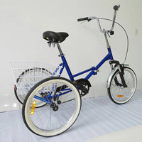 Triciclo para Adultos de Alta Calidad de 26 Pulgadas, Triciclos de Segunda Mano en Venta/Bicicleta de Tres Ruedas de 22 Pulgadas