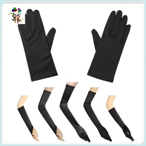 Robe fantaisie pour fille adulte, couleur noire, gants en Satin courts à longs, <span class=keywords><strong>Sexy</strong></span>, HPC-2464 - Product Image 2