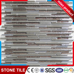Popular salpicaduras de <span class=keywords><strong>color</strong></span> blanco de aluminio mezcla de cristal de mosaico de vidrio para Cocina - Product Image 5