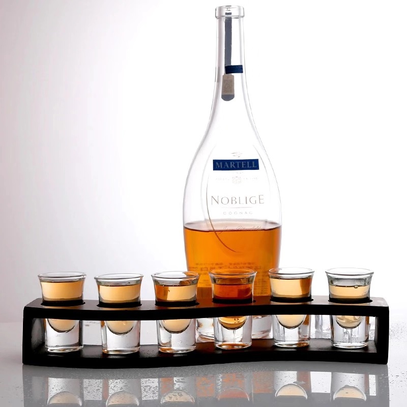 Machine press  shot glass vodka drinking  glass