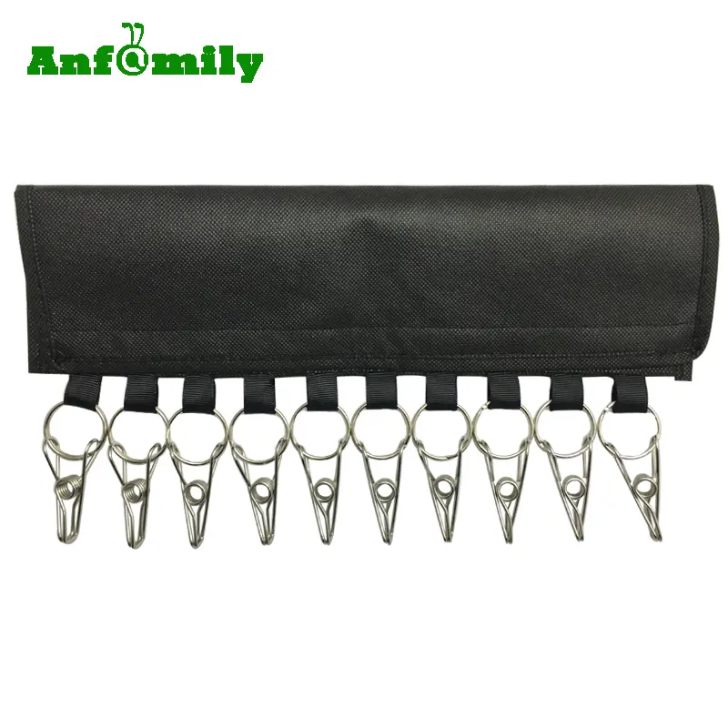 Folding Clothes Hat Organizer Hanger Cap Organizer Hat Holder with 10 Steel Clips for Closet