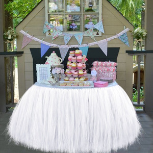 Falda de <span class=keywords><strong>Tul</strong></span> Morada para <span class=keywords><strong>Mesa</strong></span> Redonda, Ideal para Cumpleaños - Product Image 3