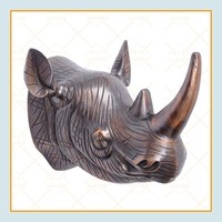 Sculpture de tête de taureau à montage mural, en bronze, art moderne, nouveauté, vente en gros, 2020