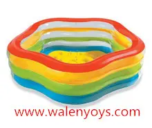 Walen star shape inflatable rainbow swim pool with Rainbow for Kids CN GUA walen pvc meet en71 and astm standard phthalate free