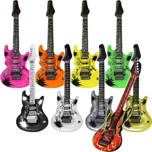 Promotionele Custom Opblaasbare Pvc Viool Speelgoed Gitaar Muziekinstrumenten Speelgoed Viool Voor Kinderen