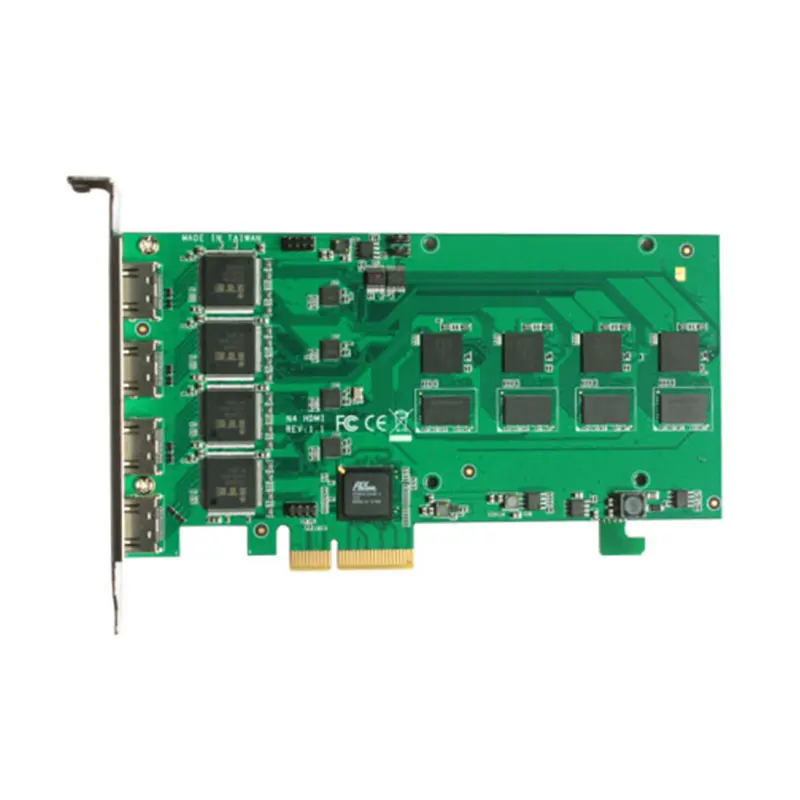 4ช่อง PCIe 4U เรียลไทม์1080P60สดสตรีมมิ่งที่ดีที่สุด HDM1การ์ดจับภาพวิดีโอ