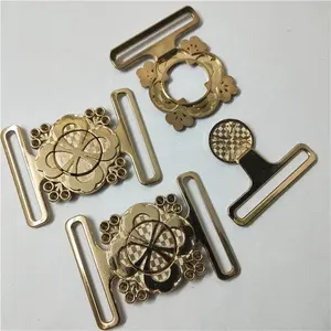 Ffower 形状可打开喷漆金属皮带扣两个部分联合扣联锁扣
