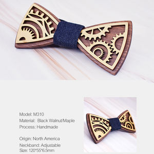 Ensemble de nœuds <span class=keywords><strong>papillon</strong></span> en <span class=keywords><strong>bois</strong></span> Offre Spéciale d'usine à Shengzhou - Product Image 3