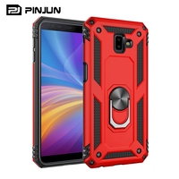 Coque de téléphone portable avec anneau de support magnétique, pour samsung galaxy j6 j5 j4 j3 j7 j8 plus pro 2018