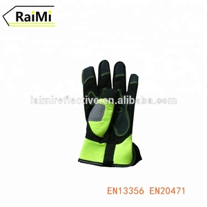 Nuova Invenzione Leggero Riflettore Arancione Del Motociclo Guanto Guanto di Lavoro di Sicurezza di Protezione - Product Image 3