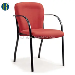 Muebles de oficina de tela roja, silla para sala de reuniones, silla de visitas laterales, sillas de oficina para sala de espera, HY1038-1