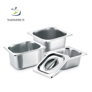 Edelstahl GN Container Buffet Food Gastro norm Pfanne Chafing Dish Food Pan für Hotel und Restaurant