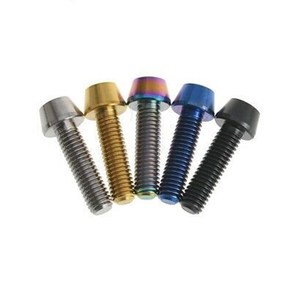 M5x18mm Coloré Conique À Tête Hexagonale Vélo Allen Titane Boulons de Vélo - Product Image 1