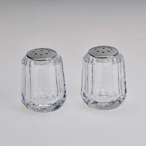 Ensemble de salière et poivrière en acrylique transparent écologique moderne avec plateau Taiwan - Product Image 4