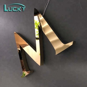 Thiết kế mới phổ biến nhất vàng kim loại bảng chữ cái ánh sáng lên thư với backlit - Product Image 5