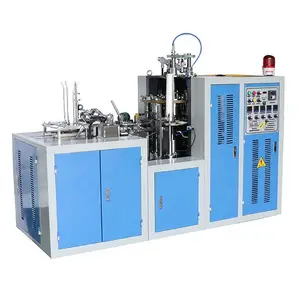 Coffee Cup Making Machine Paper Cup 100 Pcs/min Production Capacity Customized Color Well Sell in Egypt Schneider 55-65pcs/min