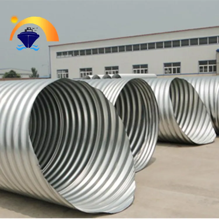 large diameter corrugated galvanized metal steel culvert pipes tube price