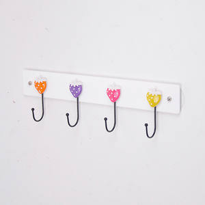 Strawberry Shape Plastic Decorative <b>Wall</b> Hook With <b>Removable</b> <b>Sticker</b> - Product Image 1