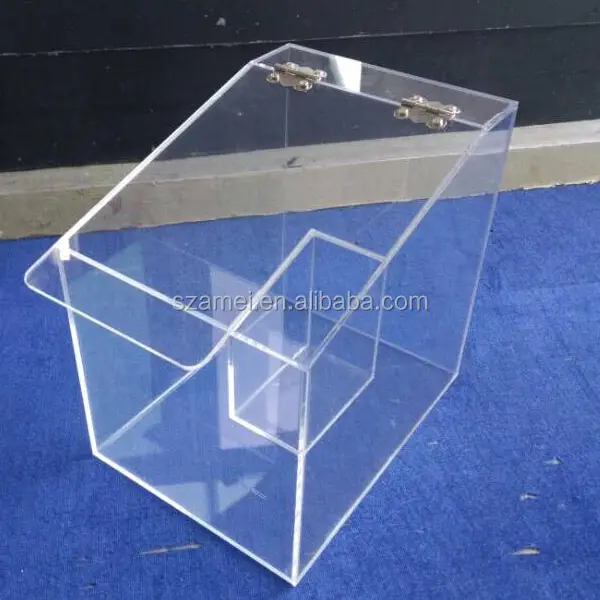 Écologique plexiglas gravité bin acrylique boîte de présentation de bonbons
