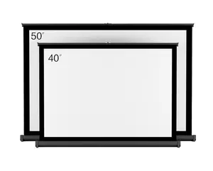 Mini écran de Projection Portable de 40x50 pouces, avec roulettes, blanc mat, pour l'intérieur et l'extérieur