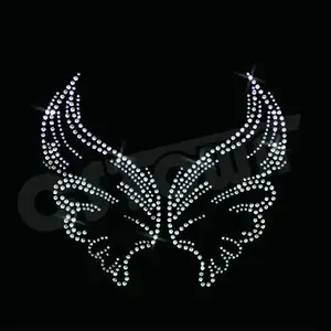 Patrones textiles-Angel's Wing transferencias de diamantes de imitación baratas