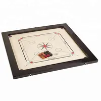 Wooden carrom board striker jinguan plywood pine wood with wood frame coins striker classic board game cn zhe 26''x26'' 500 sets