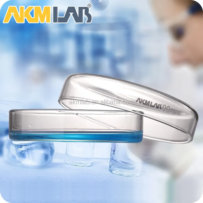 AKM LAB 70mm 90mm Petri Dish Glass Supplier