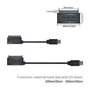 USB Type C à SATA 7 + 15 22Pin Adaptateur Câble pour 2.5/3.5 pouce HDD Disque Dur - Product Image 2
