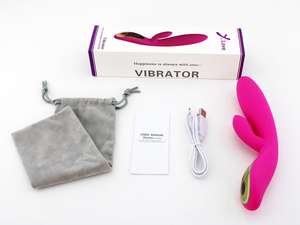 Y.Love Wasserdichtes wiederauf lad bares Sexspielzeug für Erwachsene für Frauen G-Punkt-Kaninchen-Dildo <span class=keywords><strong>vibrator</strong></span> aus Silikon und ABS-Material - Product Image 6
