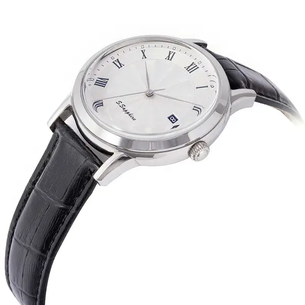 Reloj personalizado de cuarzo con correa de cuero genuino importado de China