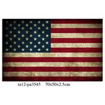 Famous Modern Wall Hanging Framed Pictures Flag Canvas Art Paintings Wholesale USA Printed Watercolor