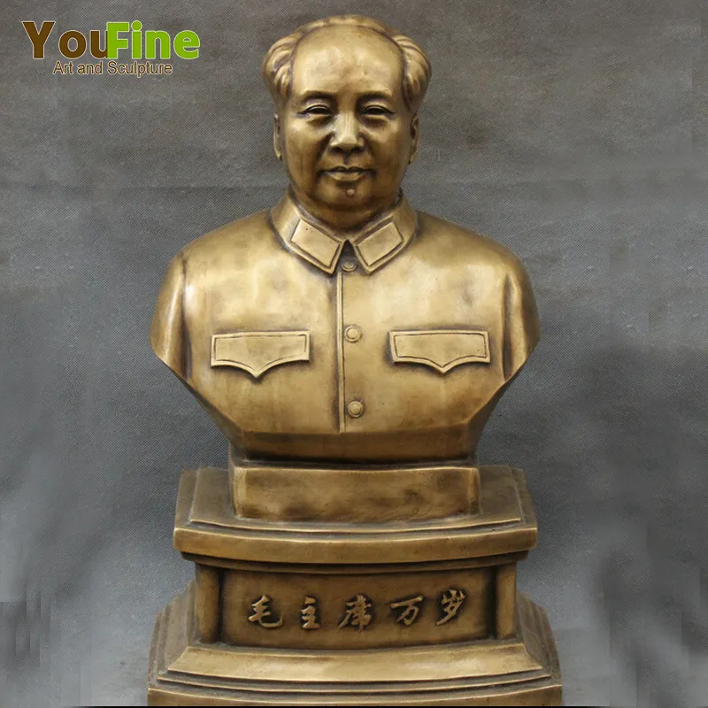 Custom Chinese Stainless Steel Sculpture Of Chairman Mao