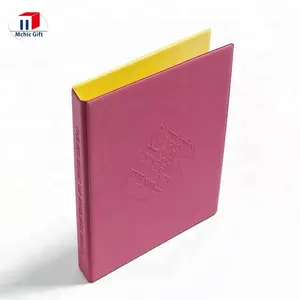 Cobertura de plástico personalizada barata 2 buracos anel pvc binder, tamanho a4 pvc pasta de lixa