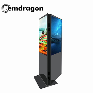 Trong nhà 32 "tầng đứng điện tử double side Màn hình kép kiosk hiển thị quảng cáo LCD hiển thị cảm ứng kỹ thuật số biển <span class=keywords><strong>Player</strong></span> - Product Image 2