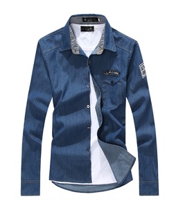 Nouvelle <span class=keywords><strong>chemise</strong></span> à manches longues pour <span class=keywords><strong>homme</strong></span>, style automne, <span class=keywords><strong>chemise</strong></span> slim de cow-boy - Product Image 2